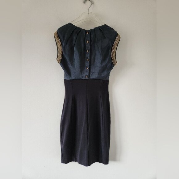 TED BAKER | Silk Dress Pencil Embellished Sleaves US Sz 2 - Picture 7 of 11